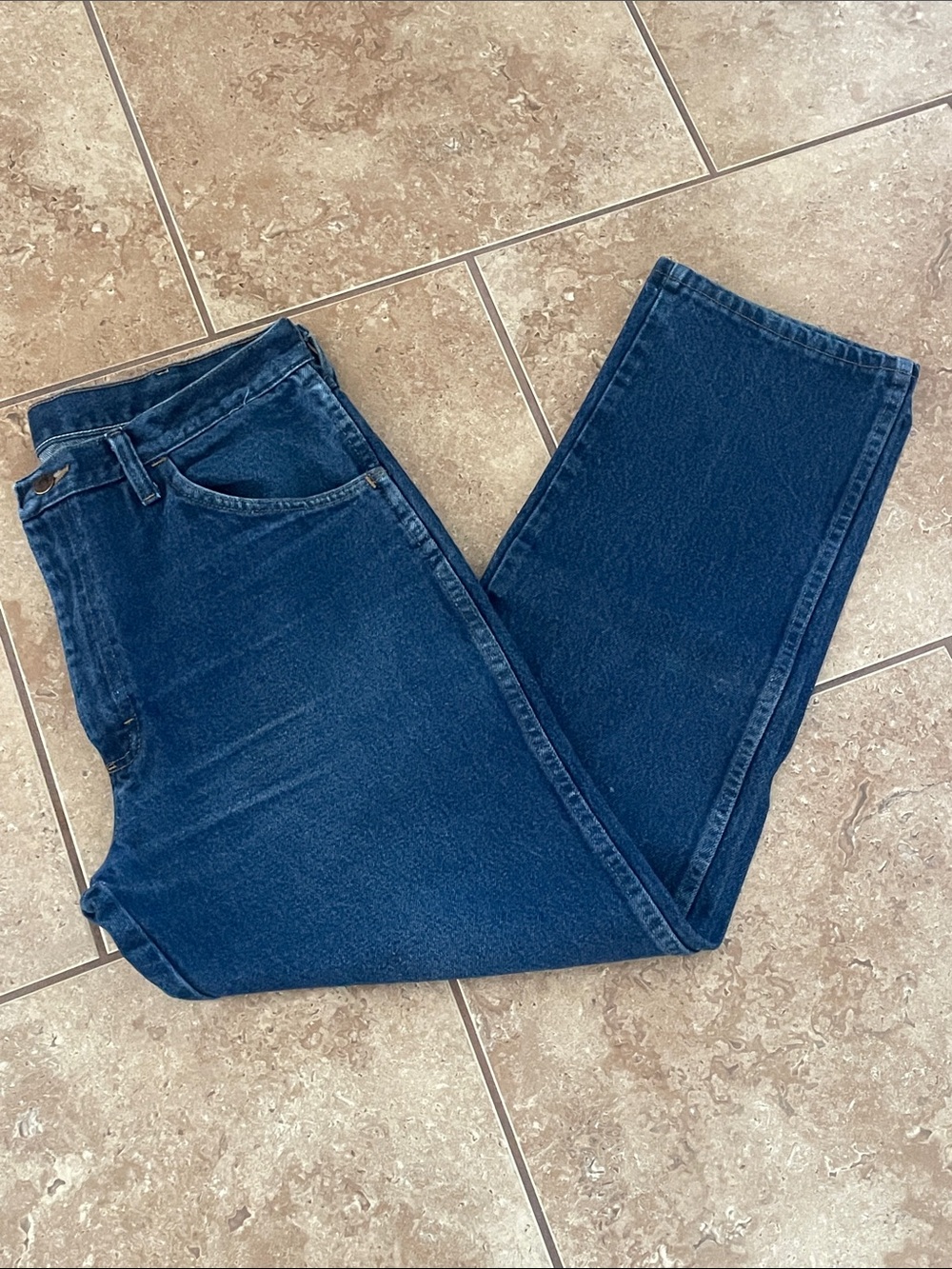 Rustler by Wrangler Men's Straight Jeans in Dark Blue Denim